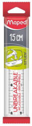 Maped Vonalzó, műanyag, törhetetlen, 15 cm, MAPED "Study Unbreakable", átlátszó - toptoner