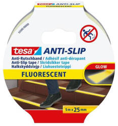 tesa Csúszásgátló szalag, 25 mm x 5 m, TESA "Anti-Slip", fluoreszkáló