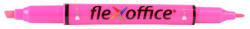 FlexOffice Szövegkiemelő, 1, 0/4, 0 mm, kétvégű, FLEXOFFICE "HL01", rózsaszín
