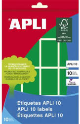 APLI Etikett, 25x40 mm, kézzel írható, színes, kerekített sarkú, APLI, zöld, 128 etikett/csomag - toptoner