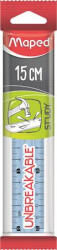 Maped Vonalzó, műanyag, törhetetlen, 15 cm, MAPED "Study Unbreakable", vegyes színek - toptoner