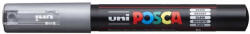 uni Dekormarker, 0, 7-1, 0 mm, UNI "Posca PC-1M", ezüst