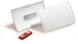 Durable Névkitűző, mágneses, 54x90 mm, DURABLE "CLICK FOLD", áttetsző