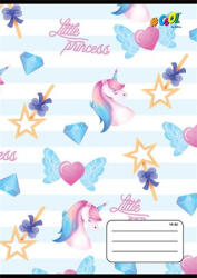 Victoria Füzet, tűzött, A5, vonalas, 32 lap, 1. osztály, COOL BY VICTORIA, "Princess", "14-32