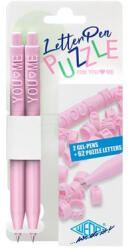 WEDO Zseléstoll, nyomógombos, kirakós, 2 db, WEDO "Letter Pen Puzzle", rózsaszín