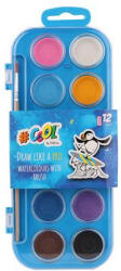 Victoria Vízfesték, 12 szín, 28 mm, COOL BY VICTORIA