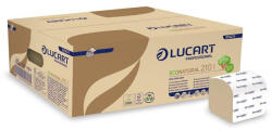 Lucart Toalettpapír, hajtogatott, 2 rétegű, 210 lap/csomag, LUCART "EcoNatural", havanna barna