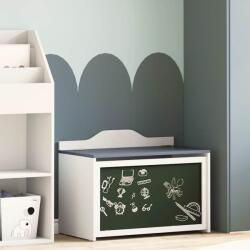vidaXL Креативно съхранение за деца ROROS Сив и бял 73 x 40 x 55 см (42003029)