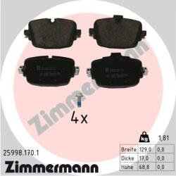 ZIMMERMANN set placute frana, frana disc ZIMMERMANN 25998.170. 1 (25998.170.1)