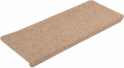 vidaXL 30 db bézs öntapadó lépcsőszőnyeg 65 x 24, 5 x 3, 5 cm 3365898 (3365898)