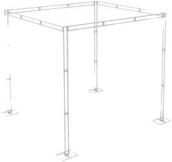  Állítható Háttérállvány Esküvőkre - Fehér, 3x3m