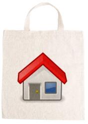  Óvodai jellel vászontáska 27x31x0, 3cm méretben házikó B jel