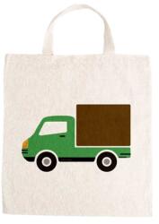  Óvodai jellel vászontáska 27x31x0, 3cm méretben teherautó zöld jel