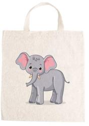  Óvodai jellel vászontáska 27x31x0, 3cm méretben elefánt 1, ormány lent jel