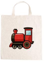  Óvodai jellel vászontáska 27x31x0, 3cm méretben mozdony piros jel