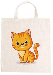  Óvodai jellel vászontáska 27x31x0, 3cm méretben cica barna jel