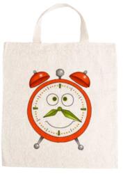  Óvodai jellel vászontáska 27x31x0, 3cm méretben óra zöld mutató jel