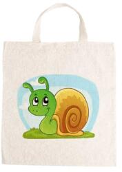  Óvodai jellel vászontáska 27x31x0, 3cm méretben csiga zöld B jel