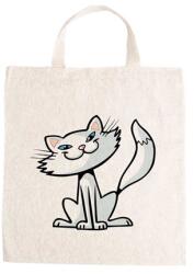  Óvodai jellel vászontáska 27x31x0, 3cm méretben cica fehér jel