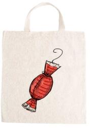  Óvodai jellel vászontáska 27x31x0, 3cm méretben szazloncukor piros jel