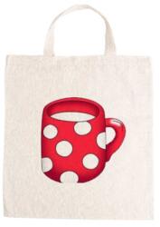  Óvodai jellel vászontáska 27x31x0, 3cm méretben bögre piros jel