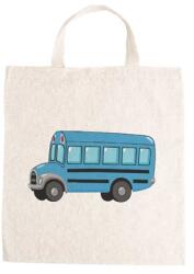  Óvodai jellel vászontáska 27x31x0, 3cm méretben busz kék jel