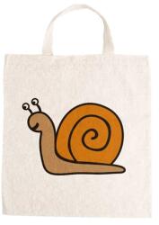  Óvodai jellel vászontáska 27x31x0, 3cm méretben csiga barna jel