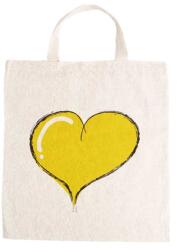  Óvodai jellel vászontáska 27x31x0, 3cm méretben szív sárga jel
