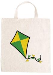  Óvodai jellel vászontáska 27x31x0, 3cm méretben papírsárkány zöld sárga jel