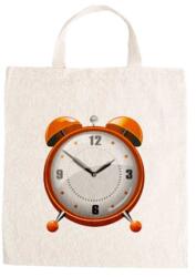  Óvodai jellel vászontáska 27x31x0, 3cm méretben óra fekete mutató jel