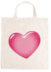  Óvodai jellel vászontáska 27x31x0, 3cm méretben szív rózsaszín jel