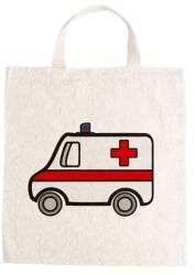  Óvodai jellel vászontáska 27x31x0, 3cm méretben mentő autó jel