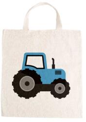  Óvodai jellel vászontáska 27x31x0, 3cm méretben traktor kék jel