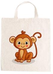  Óvodai jellel vászontáska 27x31x0, 3cm méretben majom ülő jel