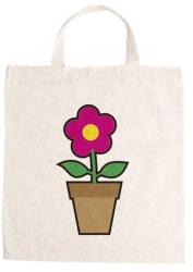  Óvodai jellel vászontáska 27x31x0, 3cm méretben virág cserepes jel