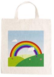  Óvodai jellel vászontáska 27x31x0, 3cm méretben szivárvány jel