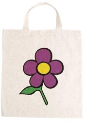  Óvodai jellel vászontáska 27x31x0, 3cm méretben virág lila jel