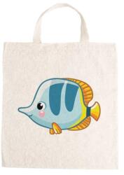  Óvodai jellel vászontáska 27x31x0, 3cm méretben hal kék test - sárga uszony jel