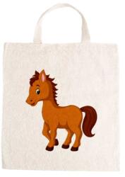  Óvodai jellel vászontáska 27x31x0, 3cm méretben ló barna jel