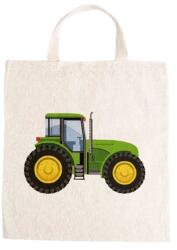  Óvodai jellel vászontáska 27x31x0, 3cm méretben traktor zöld jel