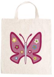  Óvodai jellel vászontáska 27x31x0, 3cm méretben pillangó rózsaszín jel