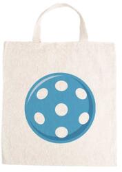  Óvodai jellel vászontáska 27x31x0, 3cm méretben labda kék fehér pöttyös jel