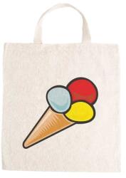  Óvodai jellel vászontáska 27x31x0, 3cm méretben fagyi 3 gombóc jel