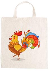  Óvodai jellel vászontáska 27x31x0, 3cm méretben kakas színes kék jel