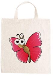  Óvodai jellel vászontáska 27x31x0, 3cm méretben pillangó rózsaszín B jel