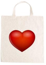  Óvodai jellel vászontáska 27x31x0, 3cm méretben szív piros jel