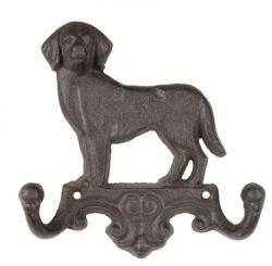 Clayre & EEf Kutyás öntöttvas fogas - 2 akasztós 16x4x16 cm (VR-6Y5650)