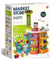 Szupermarket játékszett guruló bevásárlókocsival - 76 db-os szett, 78 cm (247744)