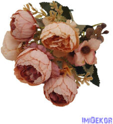  Boglárka 6 fejes selyem csokor 29cm - Antik Barack