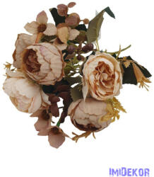  Boglárka 6 fejes selyem csokor 29cm - Antik Rózsaszín Átmenetes